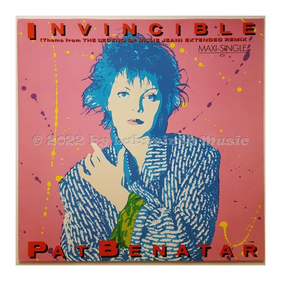 Pat Benatar - Invincible • 12" Vinyl Maxi • NM - Labyrinth Music
