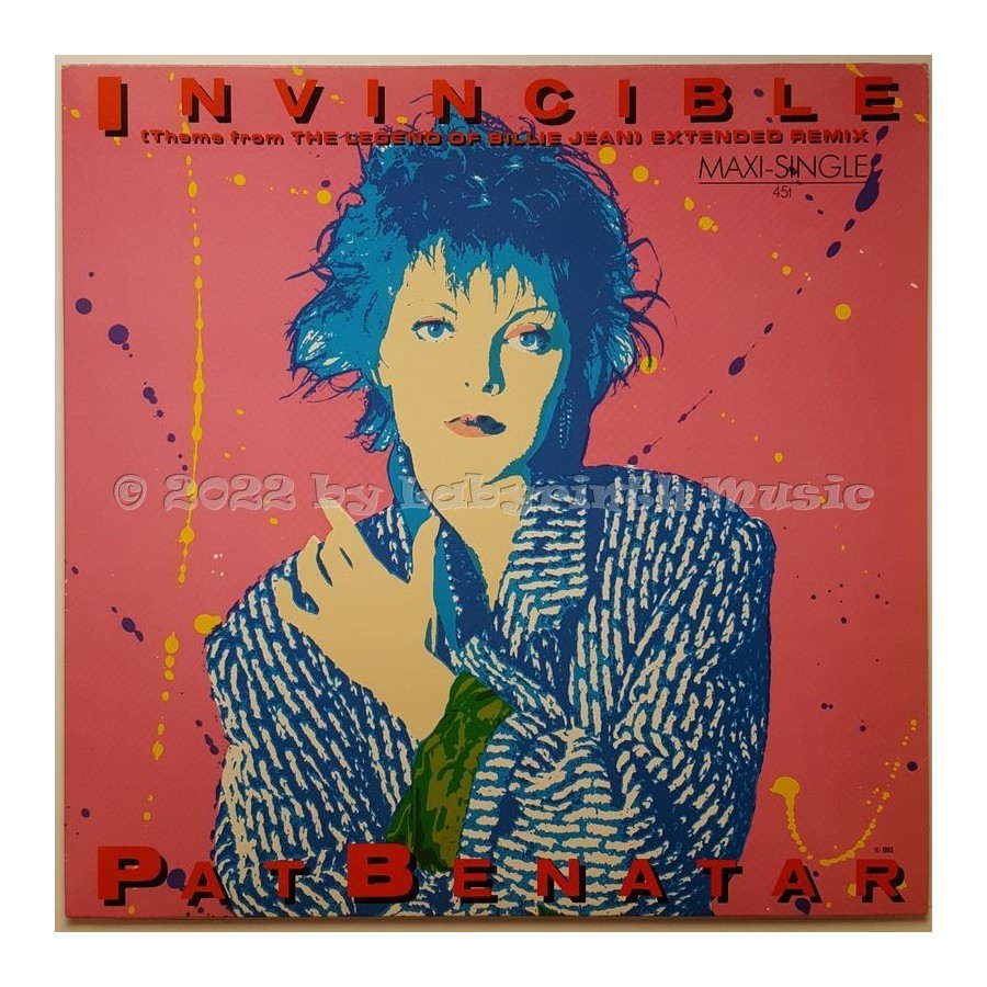 Pat Benatar - Invincible • 12" Vinyl Maxi • MINT - Labyrinth Music