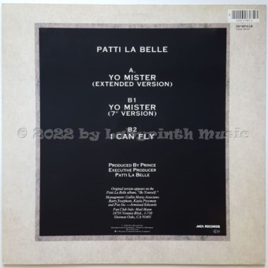 Patti Labelle - Yo Mister • 12" Vinyl Maxi • MINT - Labyrinth Music