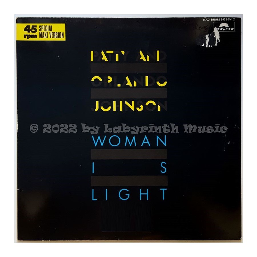 Patty & Orlando Johnson - Woman Is Light • 12" Vinyl Maxi • EX - Labyrinth Music