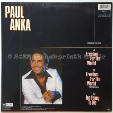 Paul Anka - Freedom For The World • 12" Vinyl Maxi - Labyrinth Music