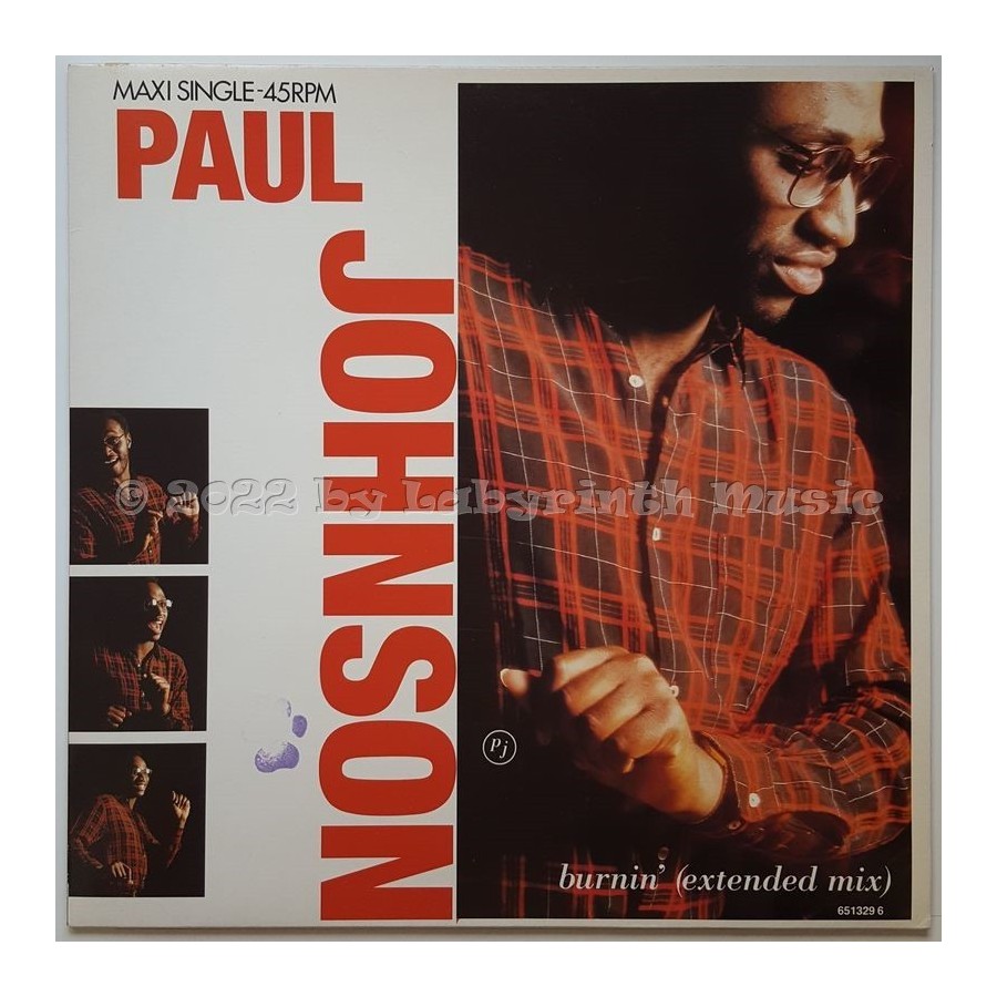 Paul Johnson - Burnin' • 12" Vinyl Maxi • MINT - Labyrinth Music