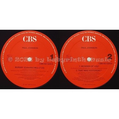 Paul Johnson - Burnin' • 12" Vinyl Maxi • MINT - Labyrinth Music