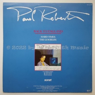 Paul Roberts - Back To England • 12" Vinyl Maxi • EX - Labyrinth Music