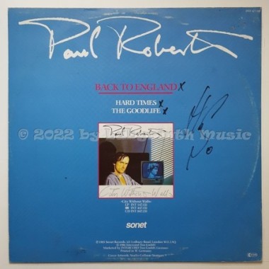 Paul Roberts - Back To England • 12" Vinyl Maxi - Labyrinth Music