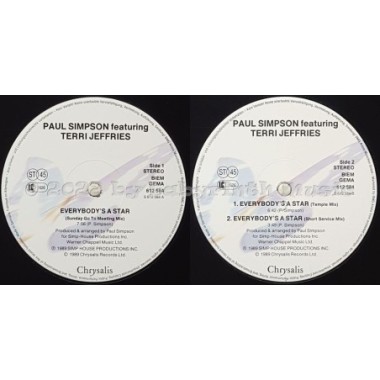 Paul Simpson Feat. Terri Jeffries - Everybody's A Star • 12" Vinyl Maxi • MINT - Labyrinth Music