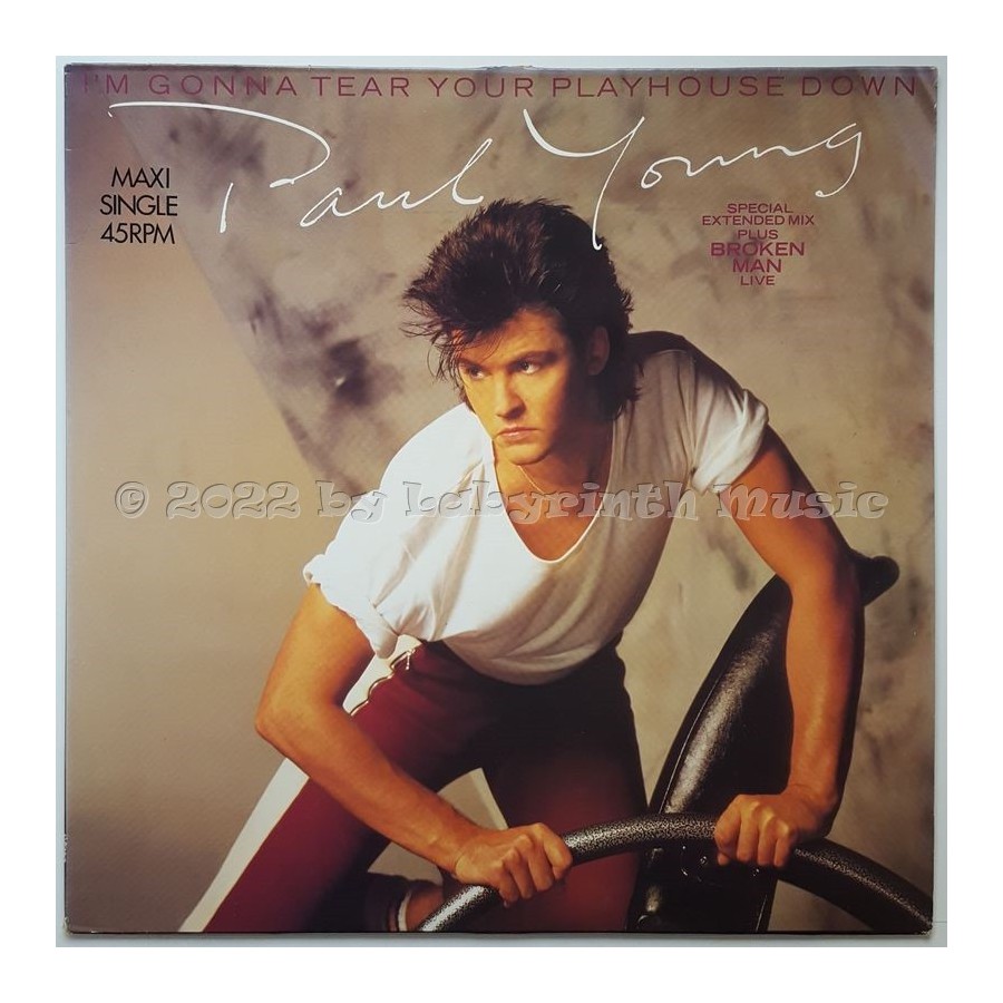 Paul Young - I'm Gonna Tear Your Playhouse Down • 12" Vinyl Maxi • EX - Labyrinth Music