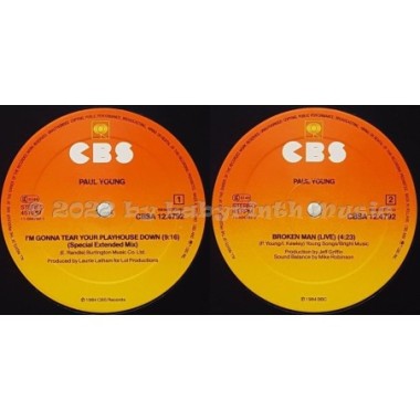 Paul Young - I'm Gonna Tear Your Playhouse Down • 12" Vinyl Maxi • EX - Labyrinth Music