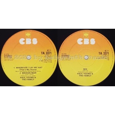 Paul Young - Wherever I Lay My Hat • 12" Vinyl Maxi - Labyrinth Music