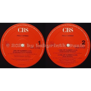 Pauli Carman - Dial My Number • 12" Vinyl Maxi • EX - Labyrinth Music
