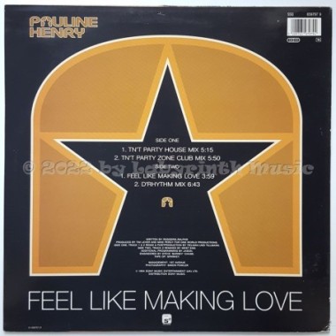 Pauline Henry - Feel Like Making Love • 12" Vinyl Maxi - Labyrinth Music