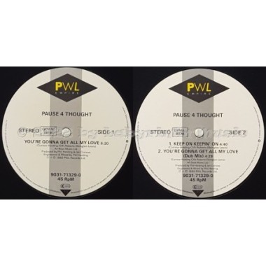 Pause 4 Thought - You're Gonna Get All My Love • 12" Vinyl Maxi • EX - Labyrinth Music