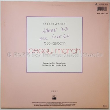 Peggy March - Where Did Our Love Go • 12" Vinyl Maxi • EX - Labyrinth Music
