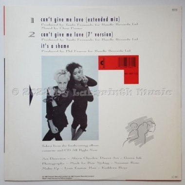 Pepsi & Shirlie - Can't Give Me Love • 12" Vinyl Maxi • MINT - Labyrinth Music