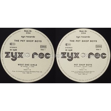 Pet Shop Boys - West End Girls • 12" Vinyl Maxi • EX - Labyrinth Music
