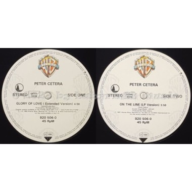 Peter Cetera - Glory Of Love • 12" Vinyl Maxi - Labyrinth Music