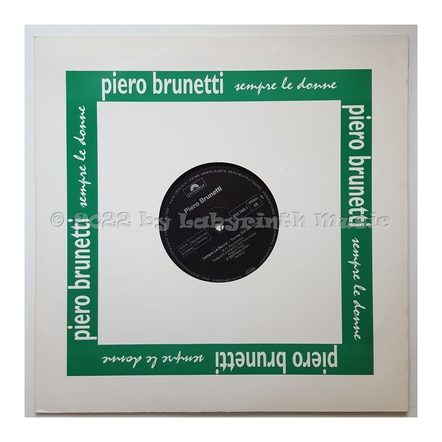 Piero Brunetti - Sempre Le Donne • 12" Vinyl Maxi • NM - Labyrinth Music
