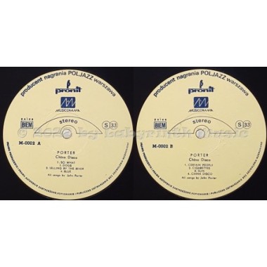 Porter - China Disco • 12" Vinyl LP • EX - Labyrinth Music