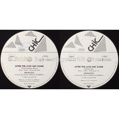 Princess - After The Love Has Gone • 12" Vinyl Maxi - Labyrinth Music