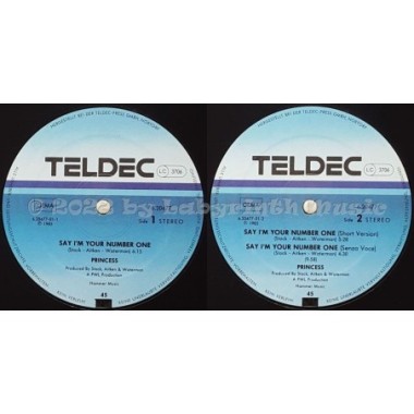 Princess - Say I'm Your No. 1 • 12" Vinyl Maxi - Labyrinth Music