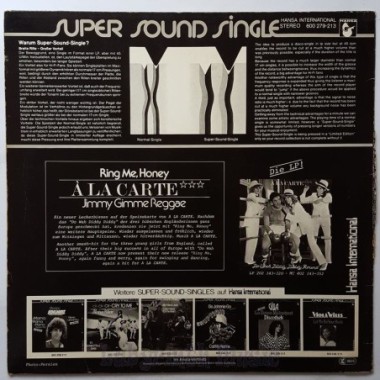 A La Carte - Ring Me Honey • 12" Vinyl Maxi - Labyrinth Music