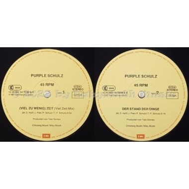 Purple Schulz - (Viel Zu Wenig) Zeit • 12" Vinyl Maxi • EX - Labyrinth Music