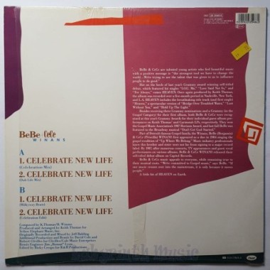 Bebe & Cece Winans - Celebrate New Life • 12" Vinyl Maxi • MINT - Labyrinth Music