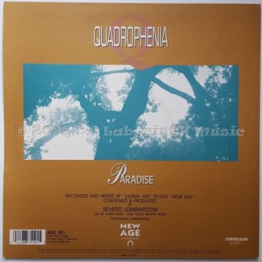 Quadrophenia - Paradise • 12" Vinyl Maxi • NM - Labyrinth Music