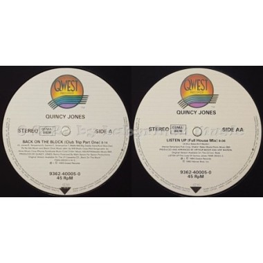 Quincy Jones - Back On The Block • 12" Vinyl Maxi • MINT - Labyrinth Music