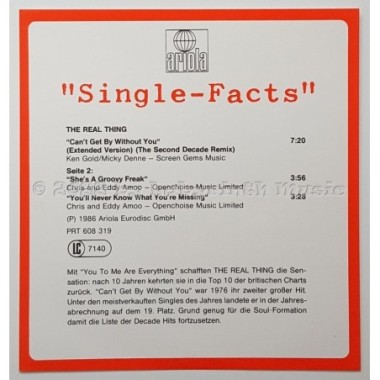 The Real Thing - Can't Get By Without You • The Decade Remix II • 12" Vinyl Maxi • EX - Labyrinth Music