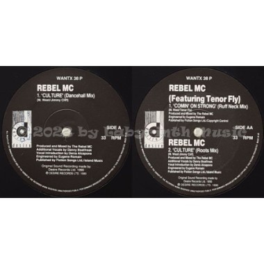Rebel MC - Culture • 12" Vinyl Maxi - Labyrinth Music