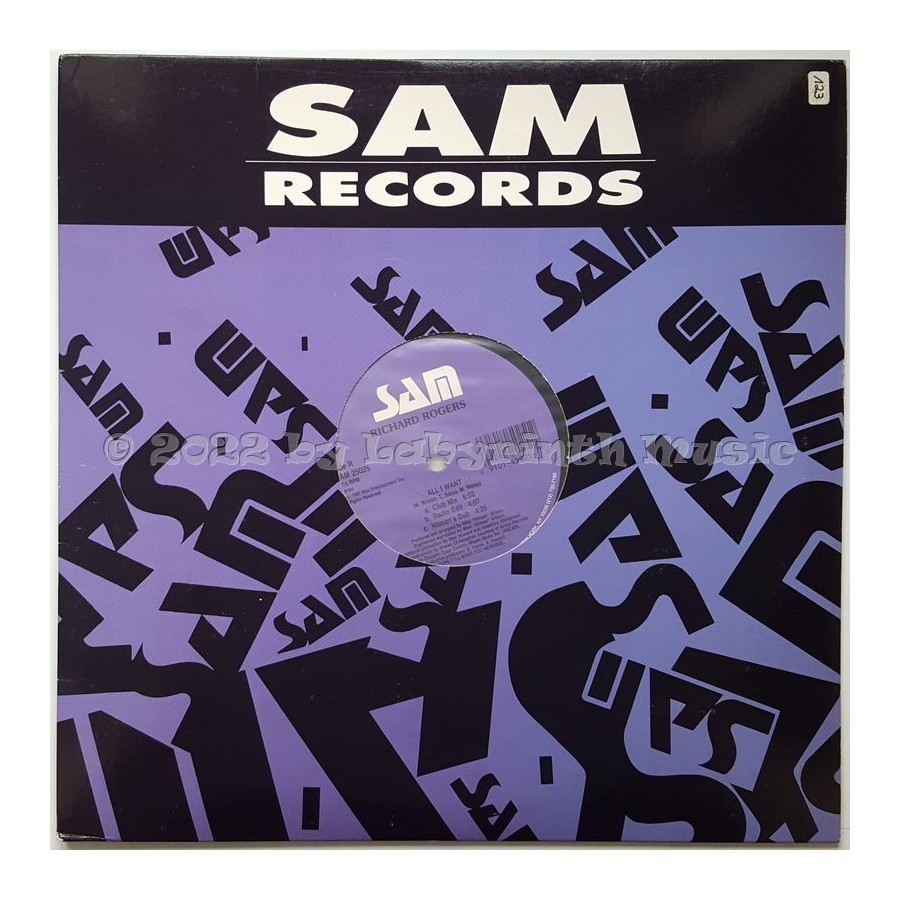 Richard Rogers - All I Want • 12" Vinyl Maxi • NM - Labyrinth Music