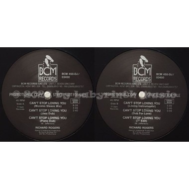 Richard Rogers - Can't Stop Loving You • 12" Vinyl Maxi • MINT - Labyrinth Music