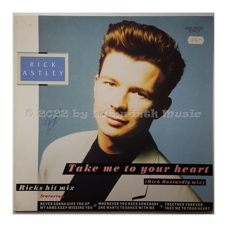 Rick Astley - Take Me To Your Heart • The Dick Dastardly Mix • 12" Vinyl Maxi • EX - Labyrinth Music