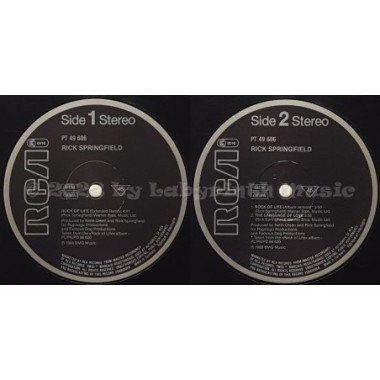 Rick Springfield - Rock Of Life • 12" Vinyl Maxi • NM - Labyrinth Music