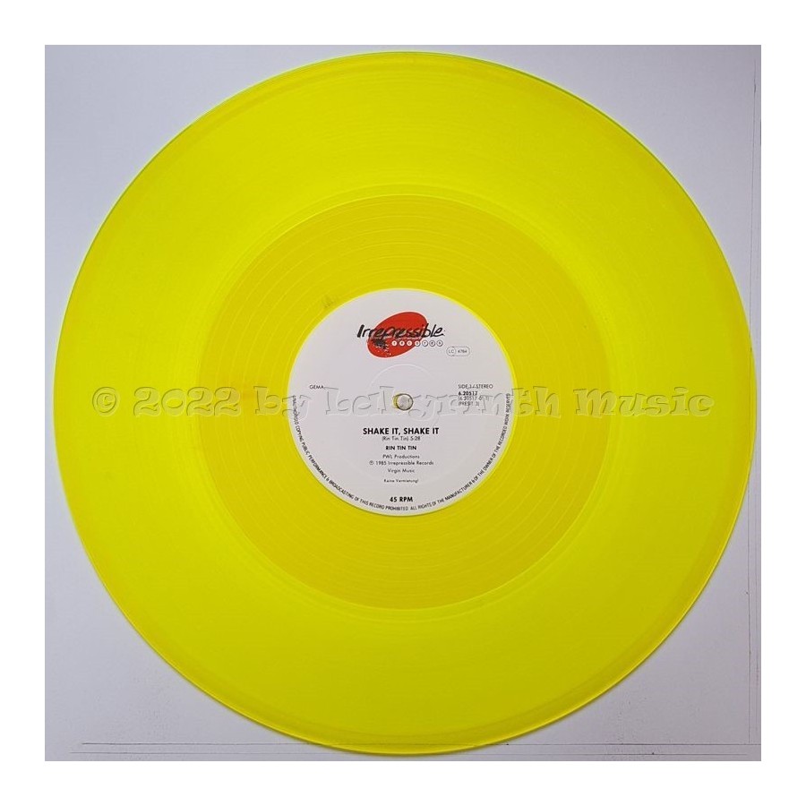 Rin Tin Tin - Shake It! Shake It! • 12" Vinyl Maxi • EX - Labyrinth Music