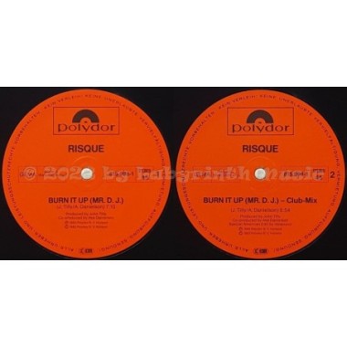 Risque - Burn It Up (Mr. D.j.) • 12" Vinyl Maxi - Labyrinth Music