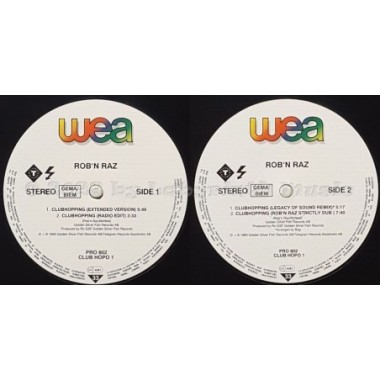 Rob 'n' Raz - Clubhopping • 12" Vinyl Maxi • MINT - Labyrinth Music