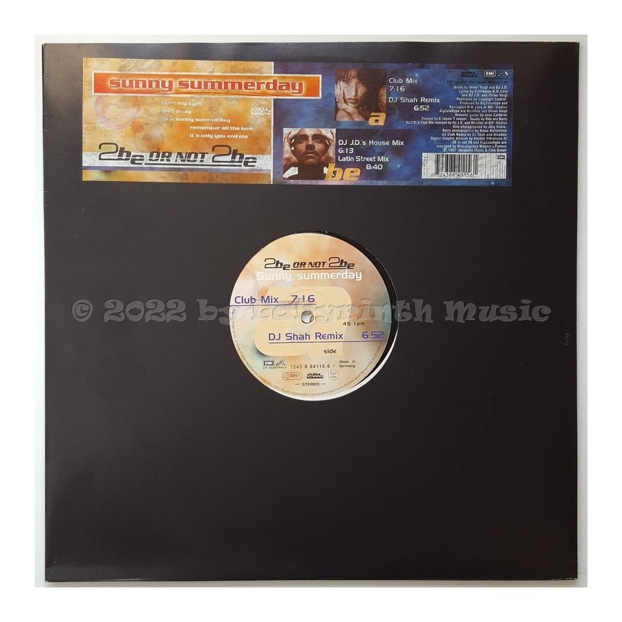 2 Be Or Not 2 Be - Sunny Summerday • 12" Vinyl Maxi • MINT - Labyrinth Music