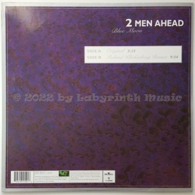2 Men Ahead - Blue Moon • 12" Vinyl Maxi • MINT - Labyrinth Music