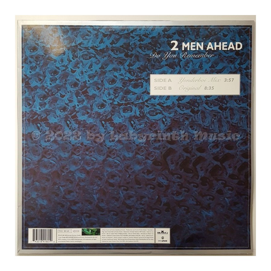 2 Men Ahead - Do You Remember • 12" Vinyl Maxi • MINT - Labyrinth Music