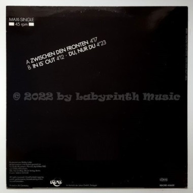 Robby Lutter & Anne Haigis - Zwischen Den Fronten • 12" Vinyl Maxi - Labyrinth Music