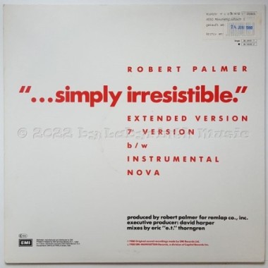 Robert Palmer - Simply Irresistible • 12" Vinyl Maxi • EX - Labyrinth Music