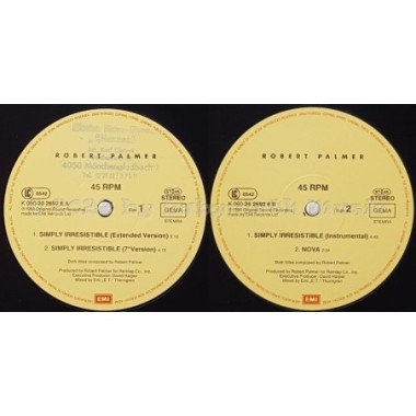 Robert Palmer - Simply Irresistible • 12" Vinyl Maxi • EX - Labyrinth Music