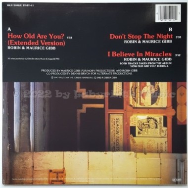 Robin Gibb - How Old Are You? • 12" Vinyl Maxi • EX - Labyrinth Music