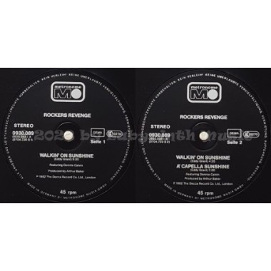 Rockers Revenge - Walkin' On Sunshine • 12" Vinyl Maxi - Labyrinth Music