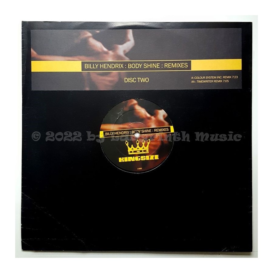 Billy Hendrix - Body Shine • Remixes (Disc Two) • 12" Vinyl Maxi • MINT - Labyrinth Music