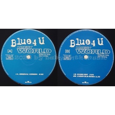 Blue 4U - Happy World • 12" Vinyl Maxi • NM - Labyrinth Music