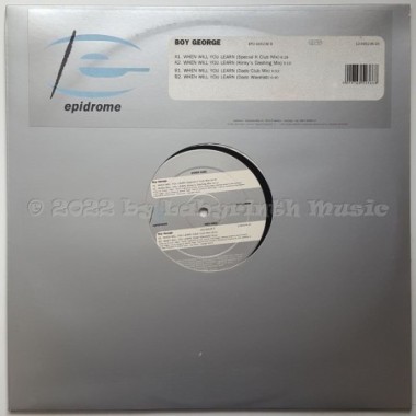 Boy George - When Will You Learn • 12" Vinyl Maxi • MINT - Labyrinth Music