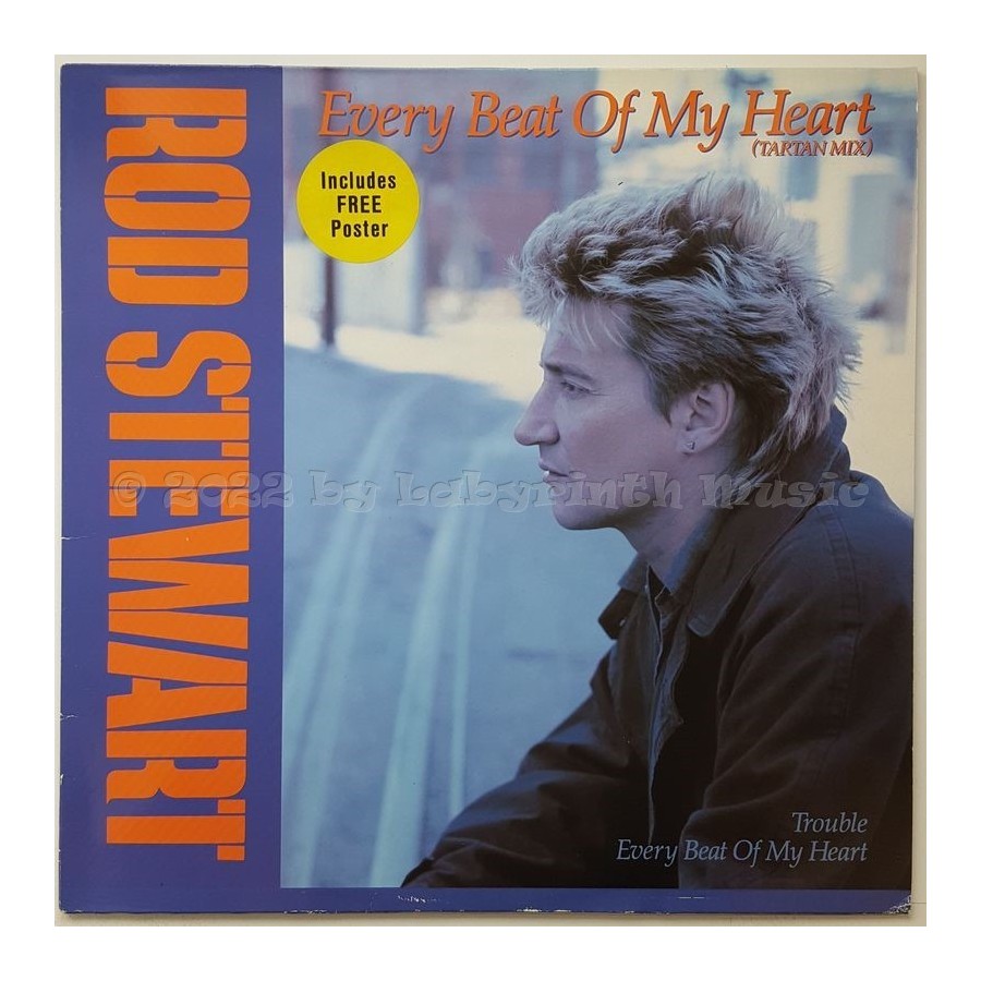 Rod Stewart - Every Beat Of My Heart • Tartan Mix • 12" Vinyl Maxi • MINT - Labyrinth Music